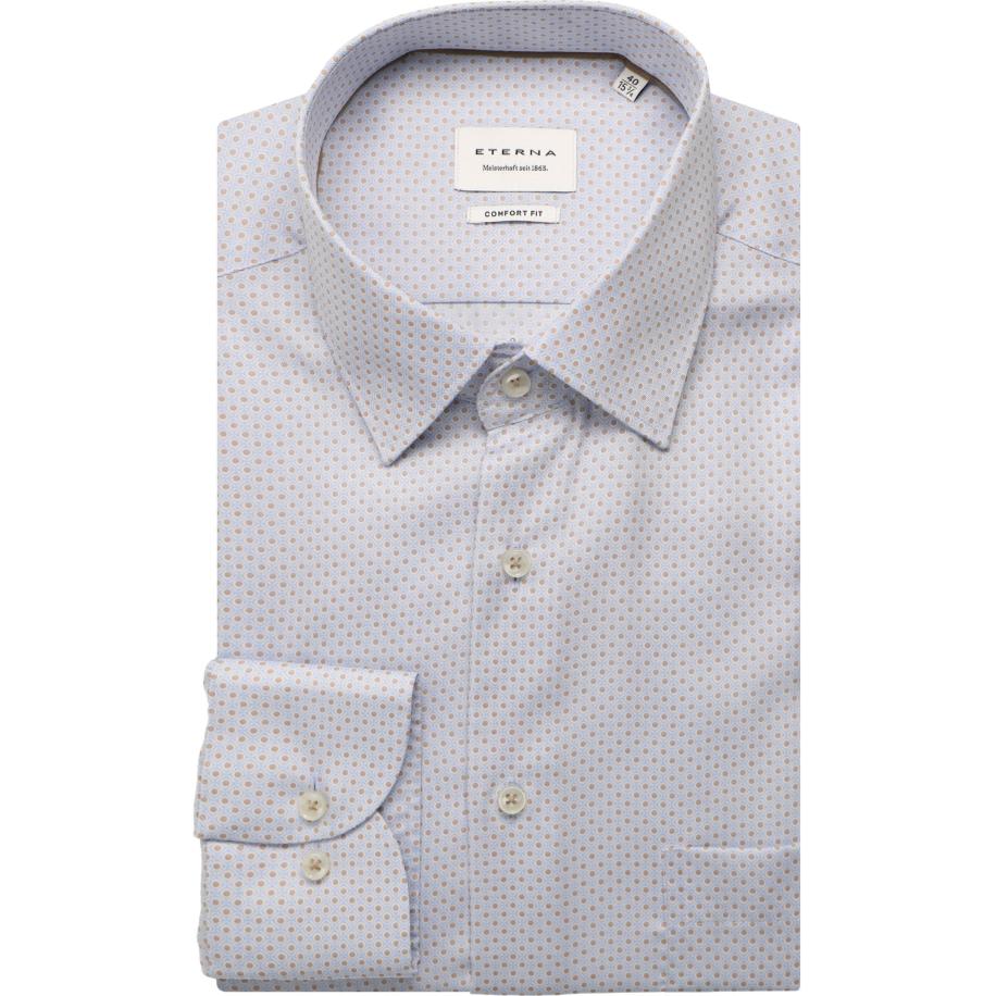 ETERNA Overhemd champagne, Bedrukt Goud