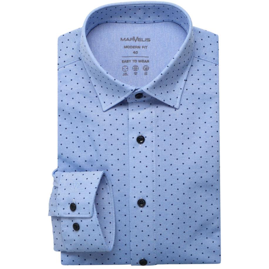 Marvelis Performance Jersey shirt lichtblauw, Bedrukt Blauw