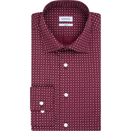 Seidensticker Overhemd rood, Bedrukt