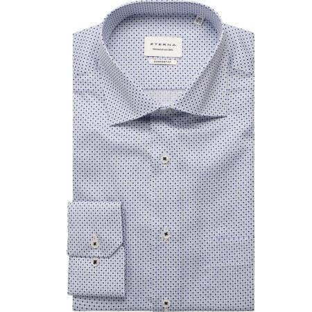 ETERNA Overhemd middenblauw, Bedrukt
