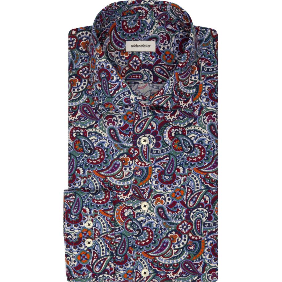 Seidensticker Overhemd paars, Paisley Paars