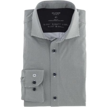 OLYMP Level Five 24/Seven Jersey shirt blauw/groen, Motief