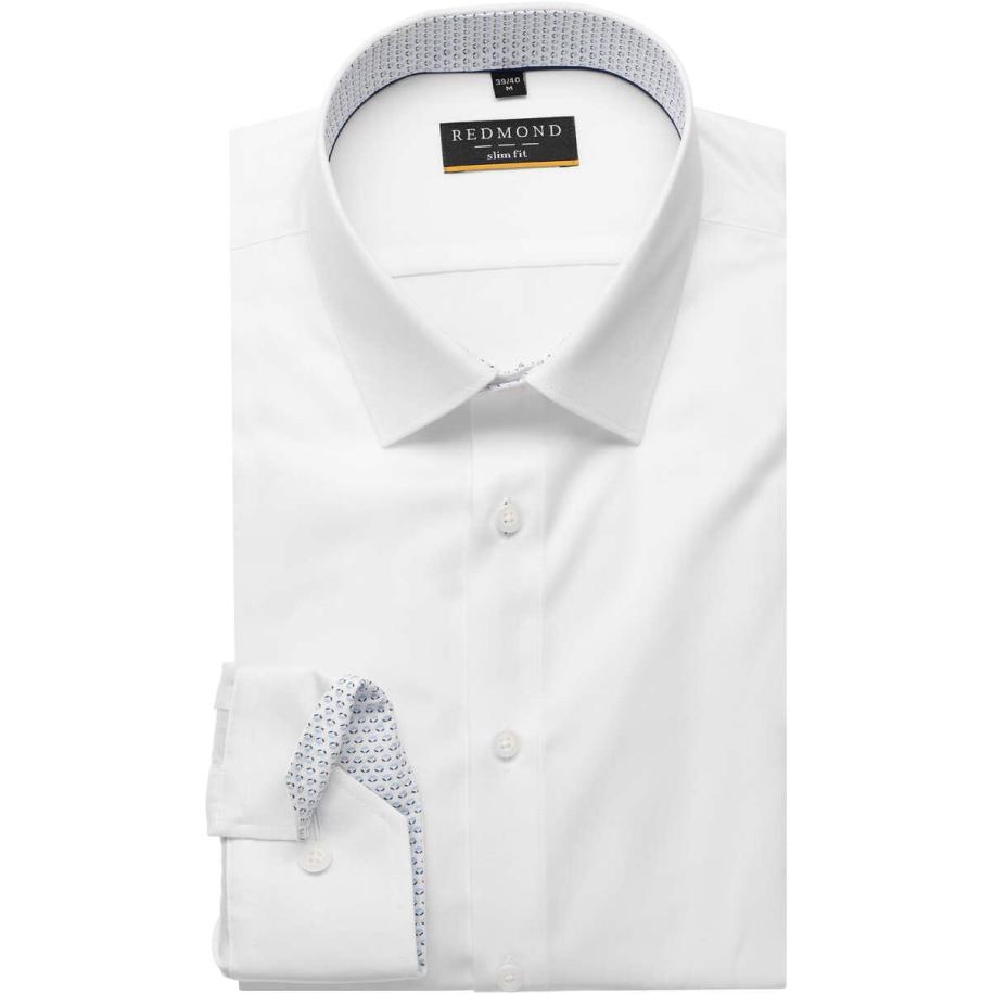 Redmond Overhemd wit, Effen Wit