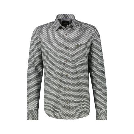 Lerros LERROS Overhemd olijfgroen / wit