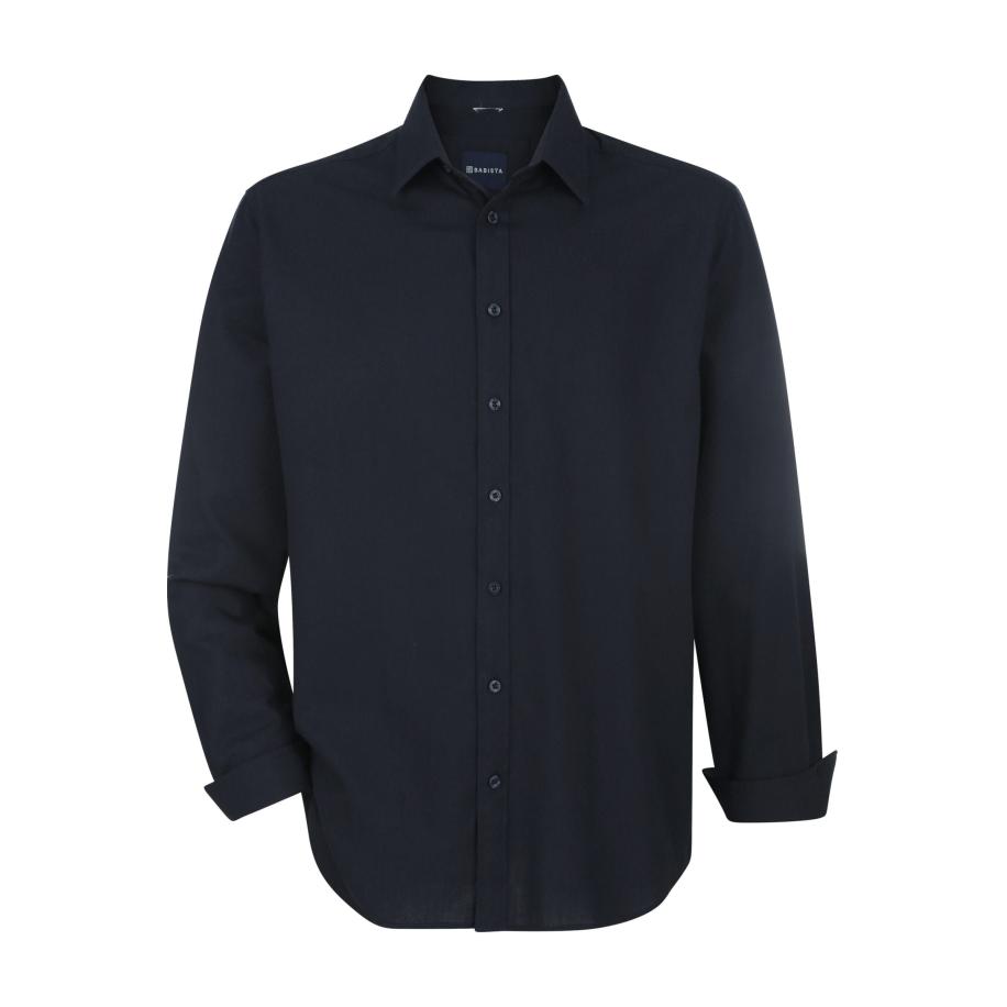 BABISTA Overhemd donkerblauw, Effen Blauw