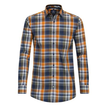 Redmond Casual Overhemd blauw, Ruit