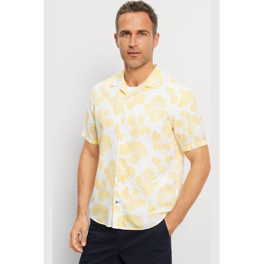 OLYMP Casual Overhemd Korte mouw geel Geel