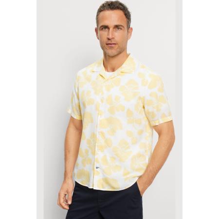 OLYMP Casual Overhemd Korte mouw geel