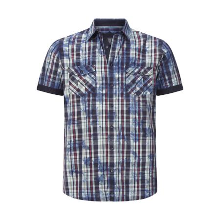 Jan Vanderstorm Overhemd Korte mouw blauw