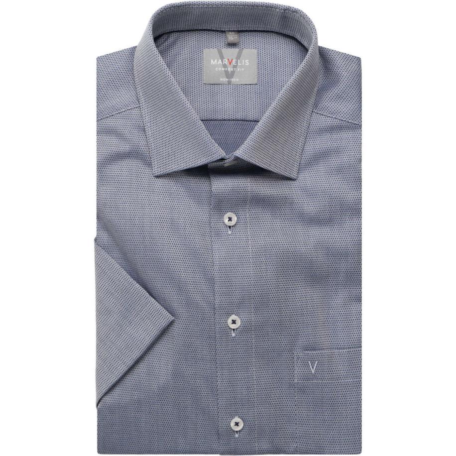 Marvelis Overhemd Korte mouw marine Blauw