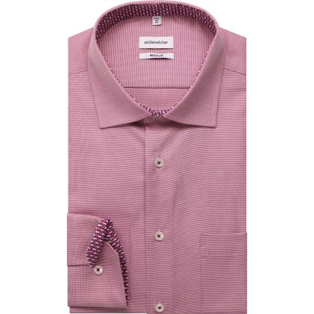 Seidensticker Overhemd rood, Gestructureerd