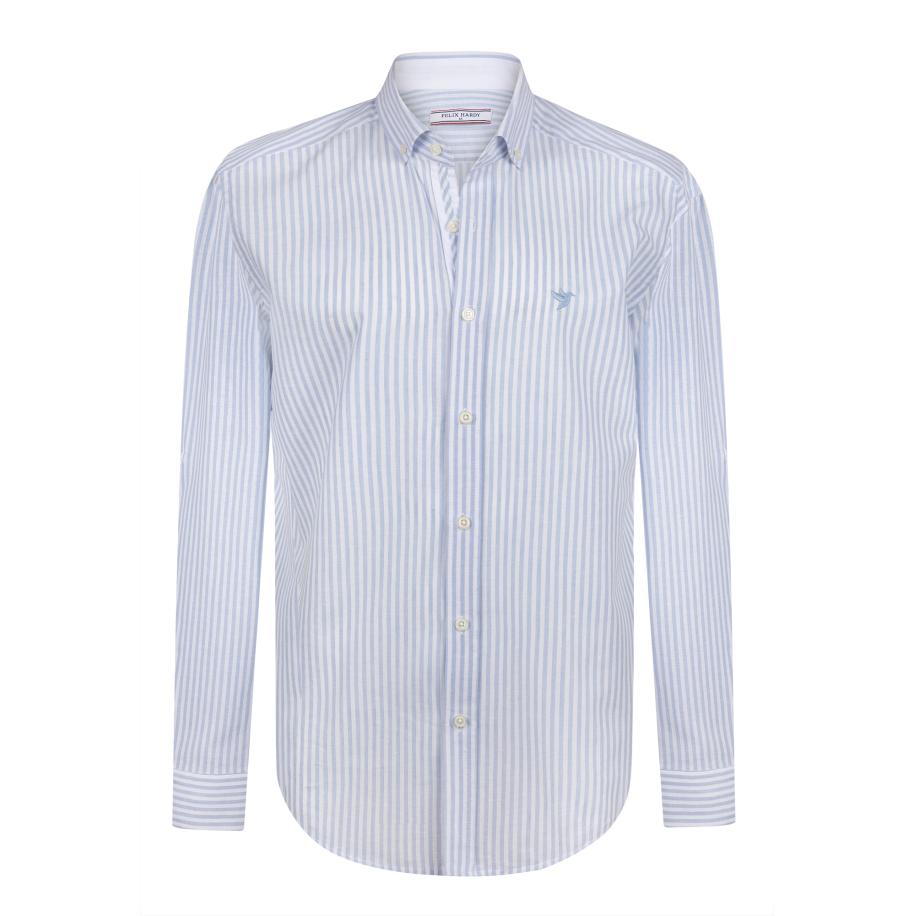 Felix Hardy Felix Hardy Overhemd lichtblauw / natuurwit -