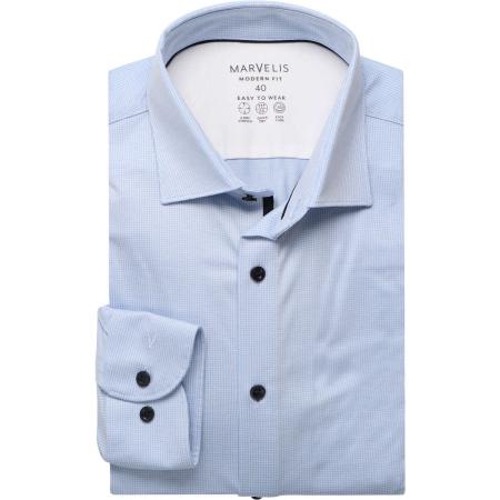 Marvelis Performance Jersey shirt lichtblauw/wit, Faux-uni