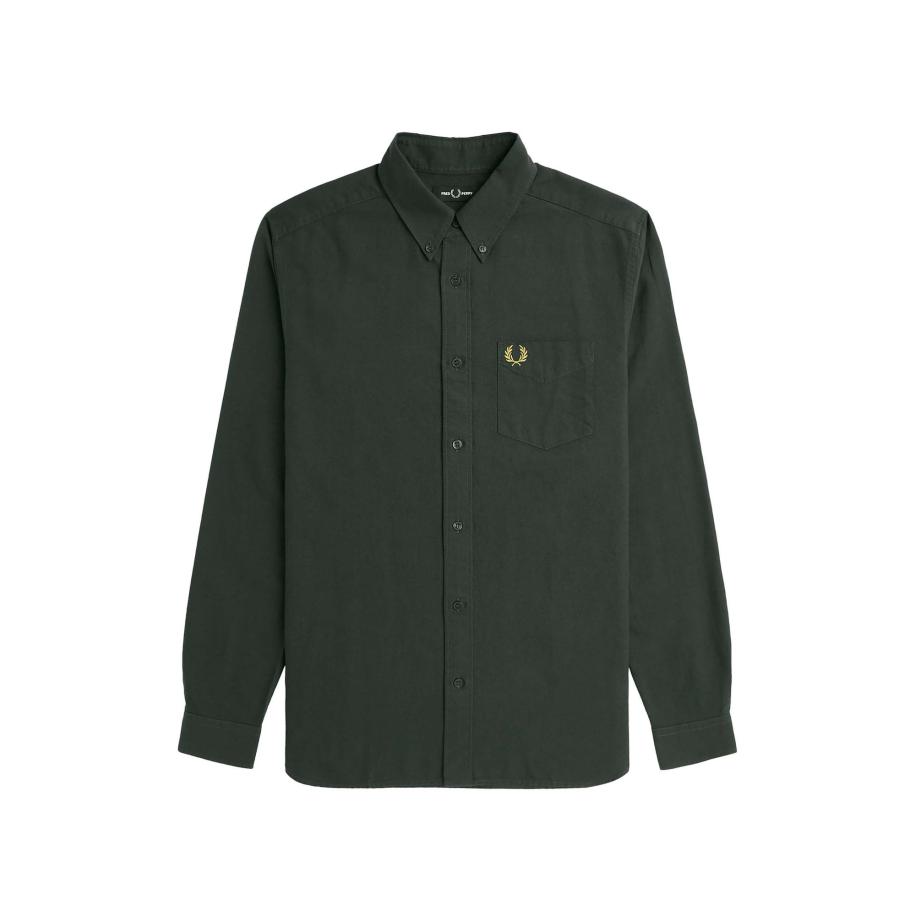 Fred Perry Fred Perry Overhemd olijfgroen -