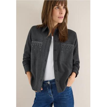 CECIL Flanellen blouse met studs -