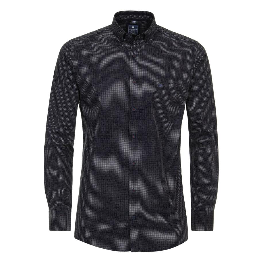 Redmond Casual Overhemd blauw, Bedrukt Blauw