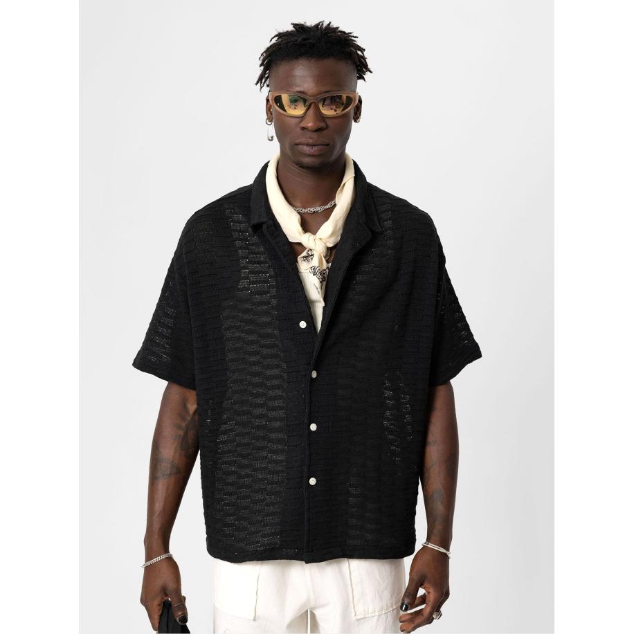 VAMOS CLO Overhemd zwart Zwart