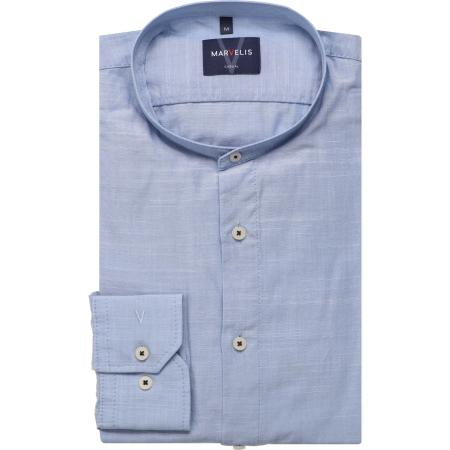 Marvelis Casual Overhemd blauw, Effen