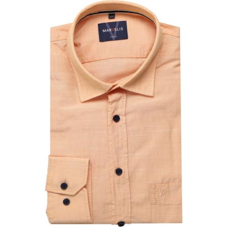 Marvelis Casual Overhemd abrikoos, Effen