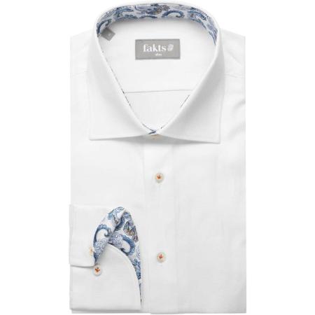 fakts Busy Overhemd wit, Effen