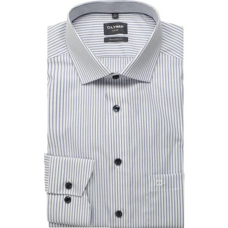 OLYMP Luxor Overhemd blauw, Gestreept