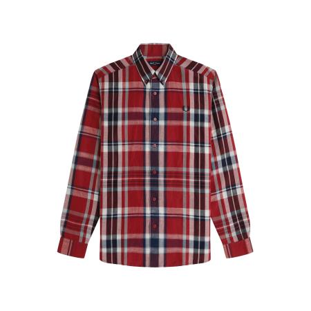 Fred Perry Fred Perry Overhemd rood / zwart / natuurwit