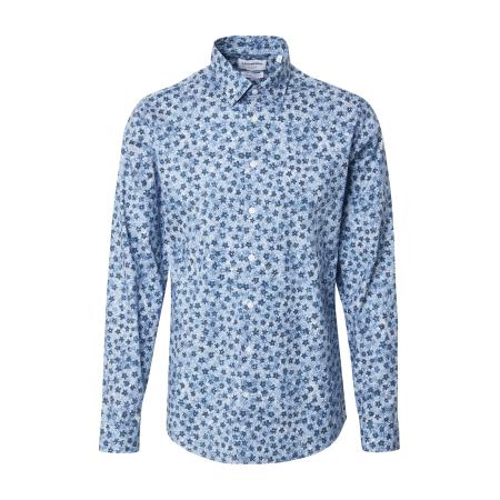 Lindbergh Lindbergh Overhemd navy / lichtblauw / wit