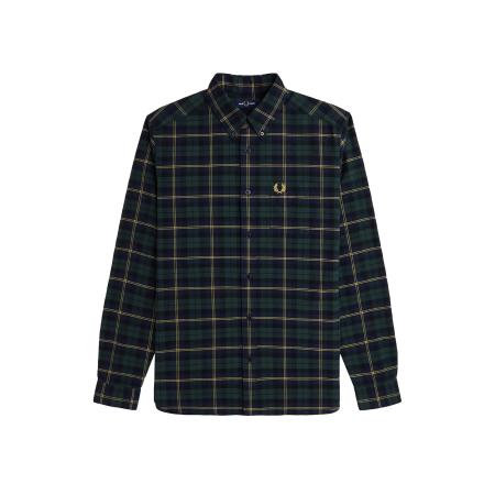 Fred Perry Fred Perry Overhemd nachtblauw / grijs / petrol