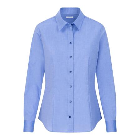 Seidensticker Dames Overhemd middenblauw, Effen