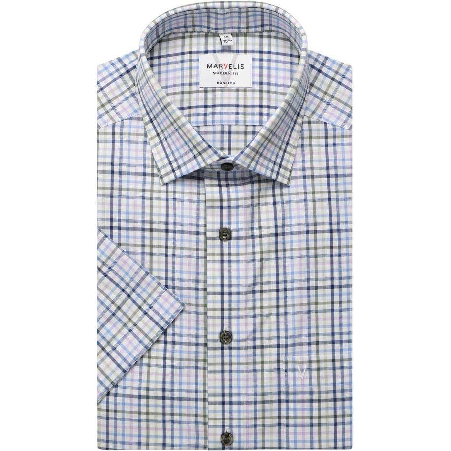 Marvelis Overhemd Korte mouw olijf Groen