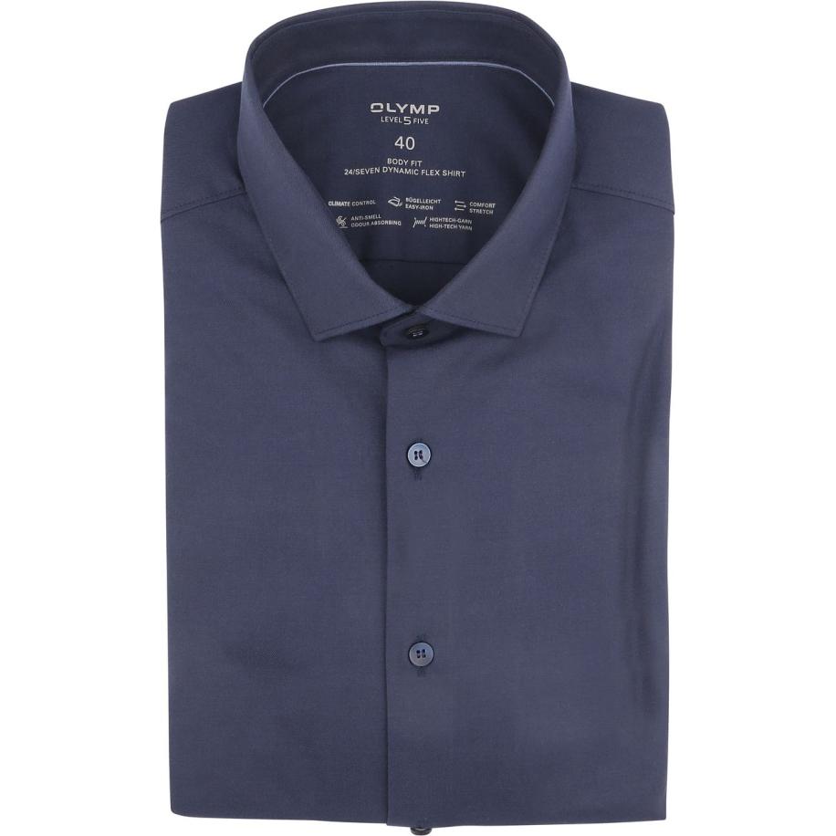 OLYMP Level Five Overhemd Donkerblauw Blauw