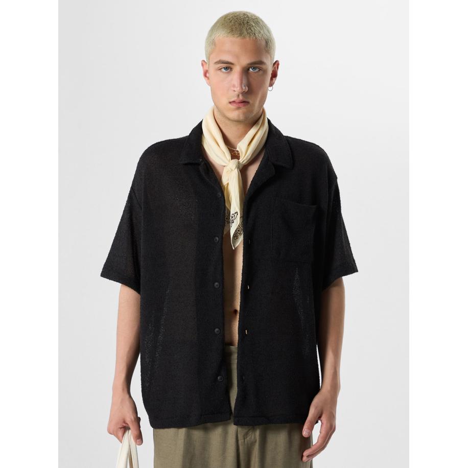 VAMOS CLO Overhemd zwart Zwart