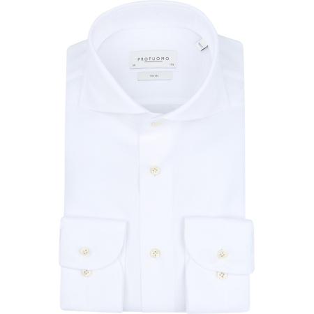 Profuomo Shirt Extra Lange Mouwen Travel Wit