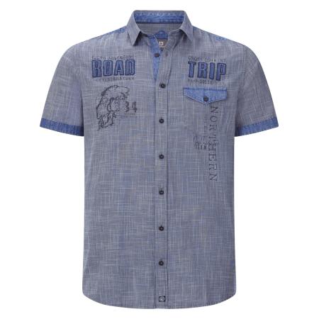 jan vanderstorm Jan Vanderstorm Overhemd Nattfari blauw / blauw denim