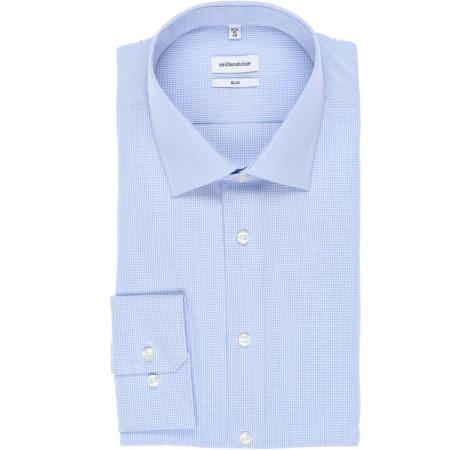 Seidensticker Overhemd lichtblauw, Ruit