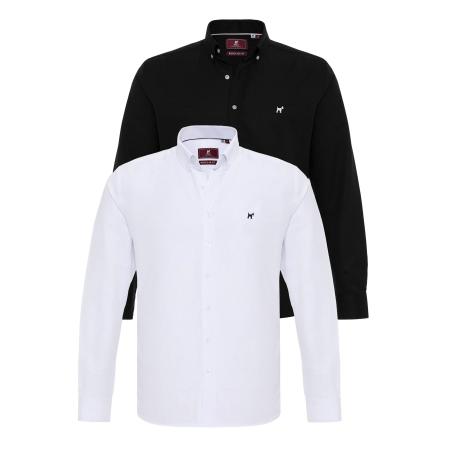 Williot Williot Overhemd zwart / wit