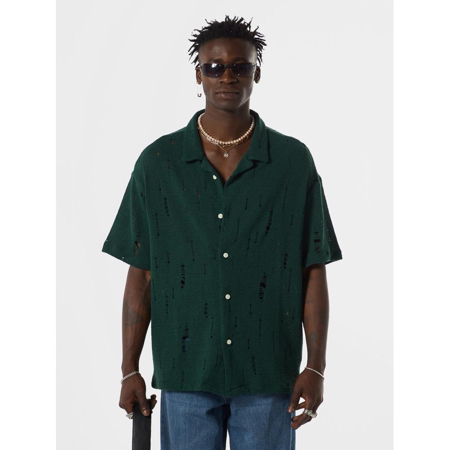VAMOS CLO Overhemd spar Groen
