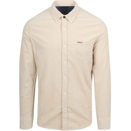 NZA Overhemd Omar Fine Corduroy Ecru