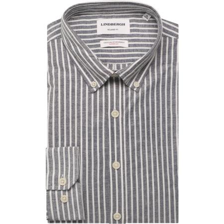 Lindbergh Overhemd blauw, Gestreept