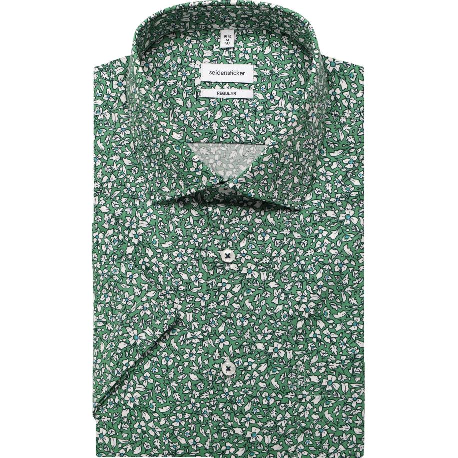 Seidensticker Overhemd Korte mouw lichtgroen Groen