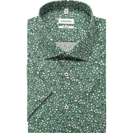 Seidensticker Overhemd Korte mouw lichtgroen