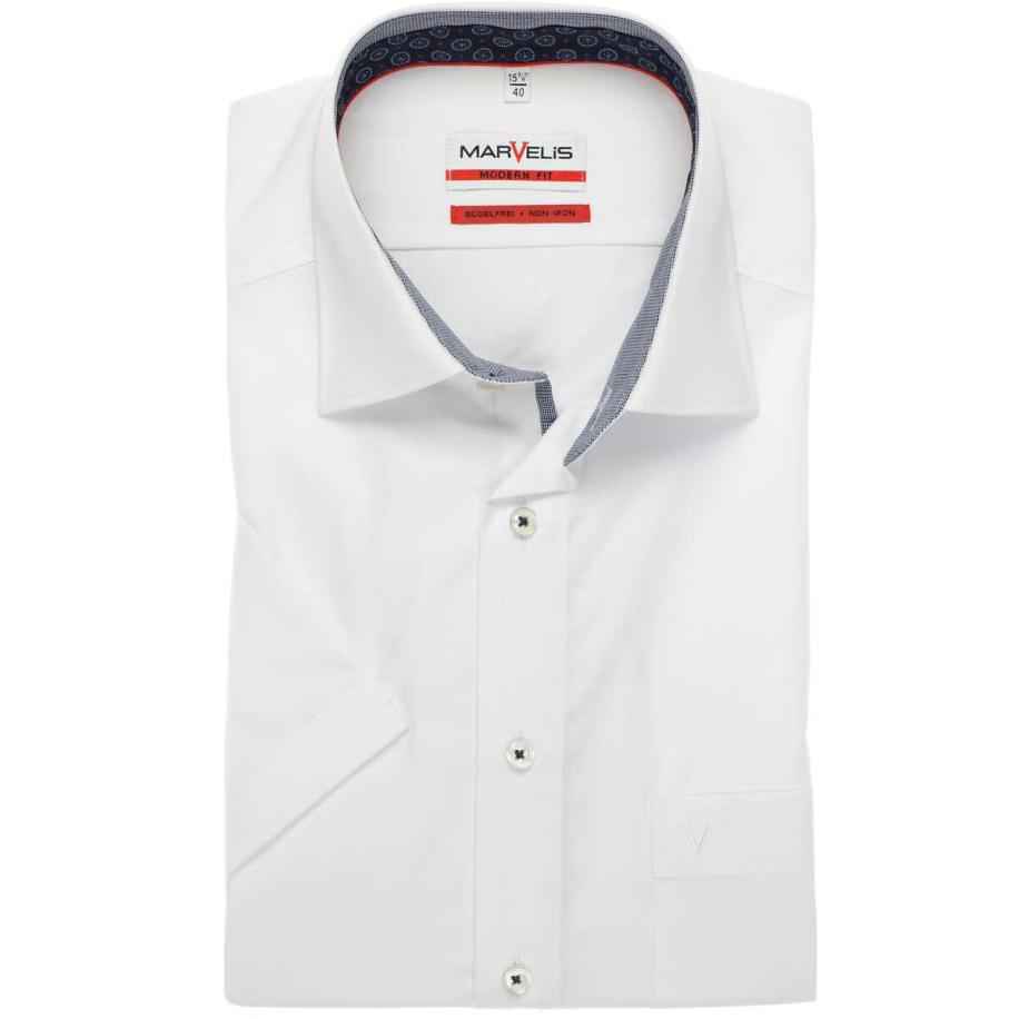 Marvelis Overhemd Korte mouw wit Wit