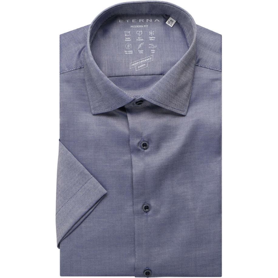 ETERNA Performance Overhemd Korte mouw marine Blauw