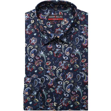 Marvelis Overhemd marine, Bedrukt
