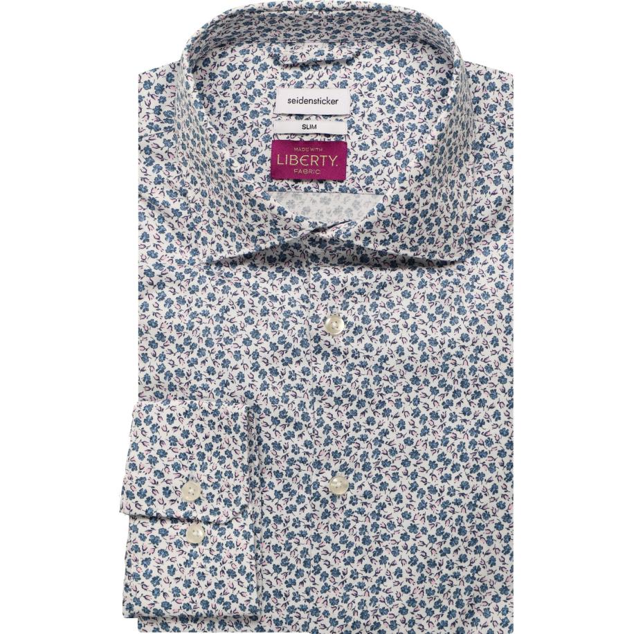 Seidensticker Overhemd lichtroze, Bloemen Roze