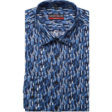 Marvelis Overhemd donkerblauw/blauw, Motief