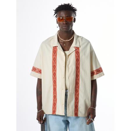 VAMOS CLO Overhemd beige / roestrood