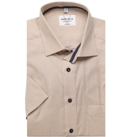Marvelis Overhemd Korte mouw beige