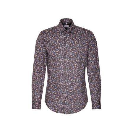 SEIDENSTICKER Zakelijk overhemd Smart Essentials nude / lichtblauw / bruin