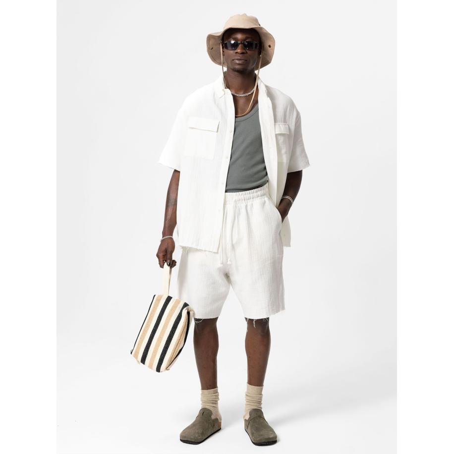 VAMOS CLO Overhemd ecru Bruin